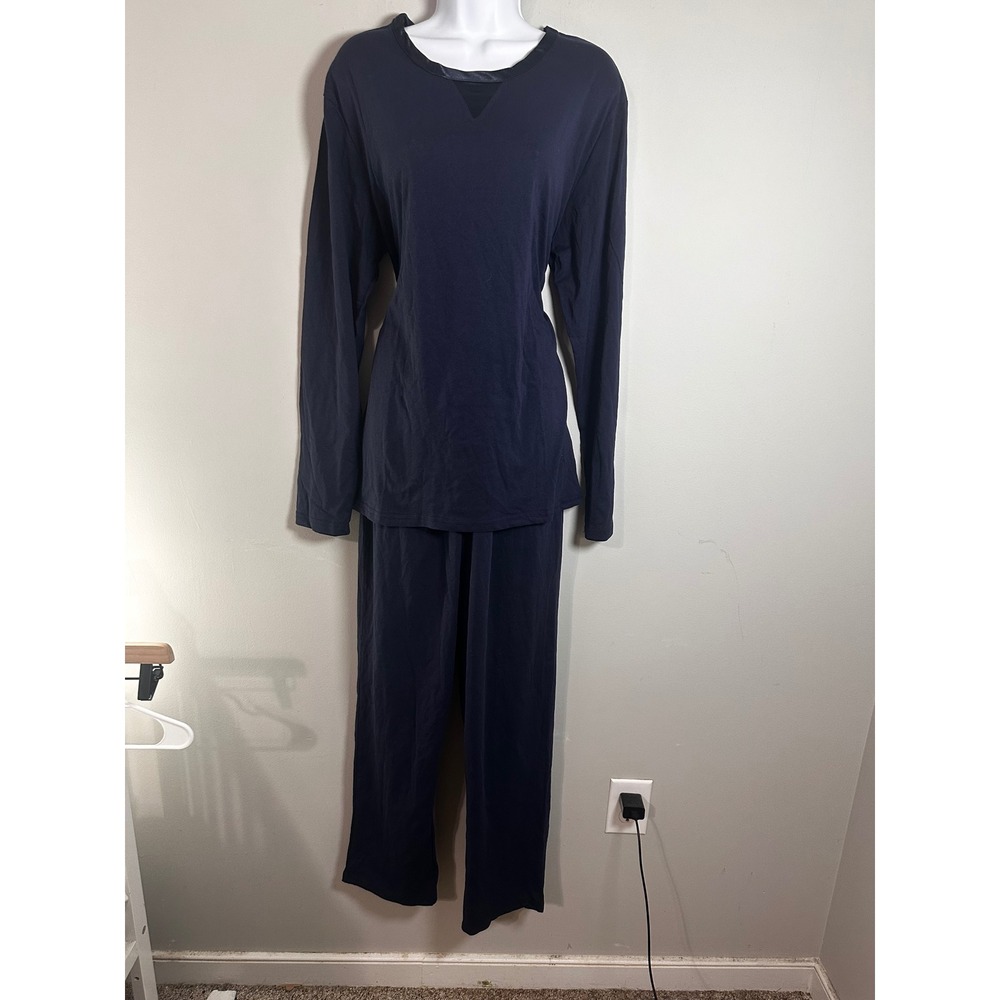 Temperley London British Airways First Class Pajama Set Navy Blue Cotton Mens M